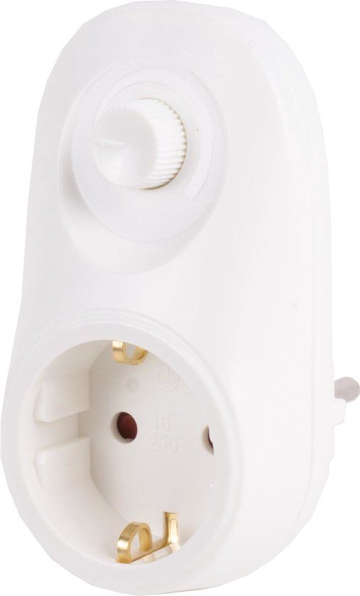 Benson Stopcontact met Dimmer - Randaarde - Wit