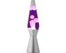 i-Total Lampe à lave 40 x 10,2 cm Verre/aluminium 25W Argent/violet