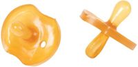 Poupy Babyfopspeen van rubber, BPA-vrij, wasbaar en herbruikbaar, met gaten op de schijf