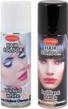 Sans marque Lot de 2x teinture/laque pour cheveux couleur - Noir et Blanc - 250 ml