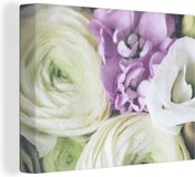 Canvas Schilderij Bloemen - Rozen - Natuur - 40x30 cm - Wanddecoratie