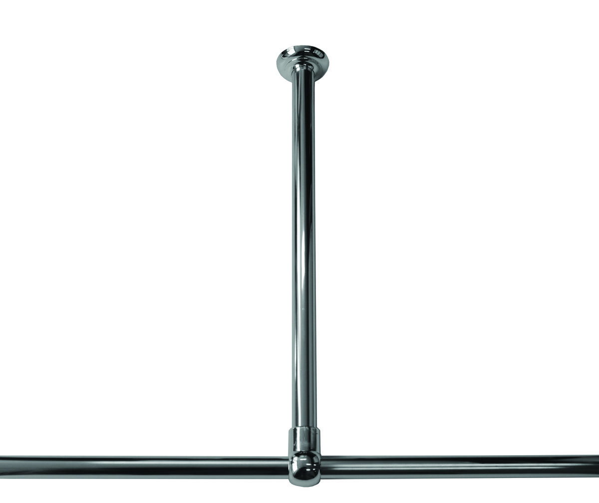 Sealskin plafondsteun Seallux ten behoeve van douche hoekstang 60cm chroom Douchegordijnstang