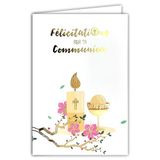 68-6002 Communion 68-6002 felicitatiekaart goud glanzend met envelop 12 x 17,5 cm