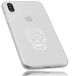 Mumbi hoes compatibel met iPhone X/XS mobiele telefoon case telefoonhoes dun met motief Calavera wit, transparant