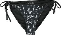 Gothicana Zwart/wit bikinibroekje met vetersluiting - Dames - XL