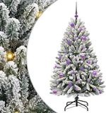 vidaXL Kunstkerstboom 150 cm 150 LED's Warmwit PVC en Staal