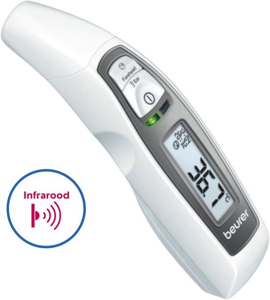 Beurer FT 65 - Digitale oor/voorhoofd thermometer - Contactloos - Infrarood - Wit