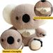 Lean toys Peluche mascotte Koala gris 23cm