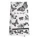 Karma Cadeaus Zwart-witte Boho Theedoeken, 28" L x 20" W, Vlinder