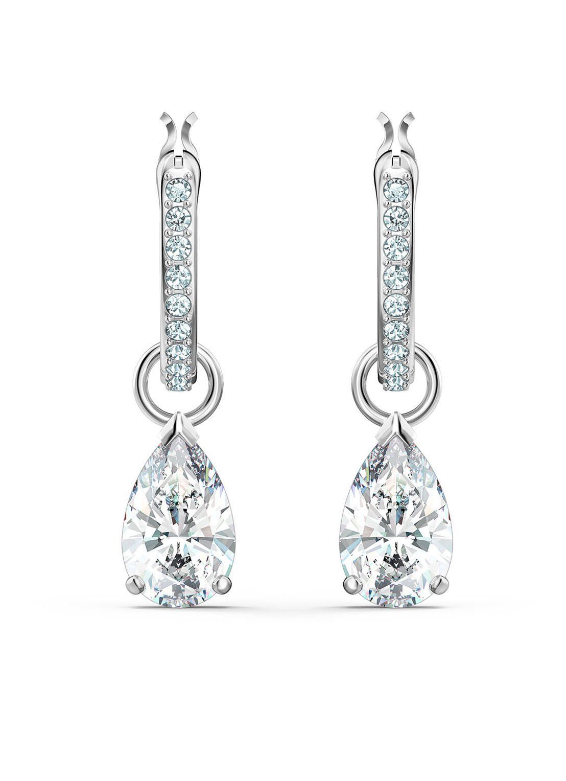 Swarovski Mini Pear oorringen met hanger en kristal