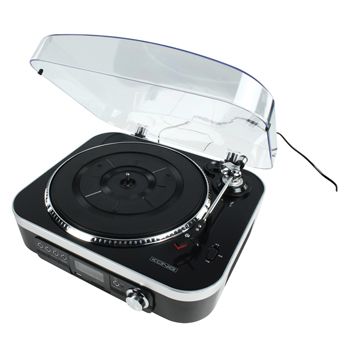 König HAV-TT25USB Draaitafel met riemaandrijving - Zwart/Zilver