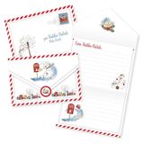 LINA OFFICINE GRAFICHE CREATIVE Brief voor kerstman sneeuwpop met brievenbus