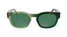 Calvin Klein Zonnebril CKJ25601S Uniseks jeans voor volwassenen, groen naar donkergroen met effen groene lens