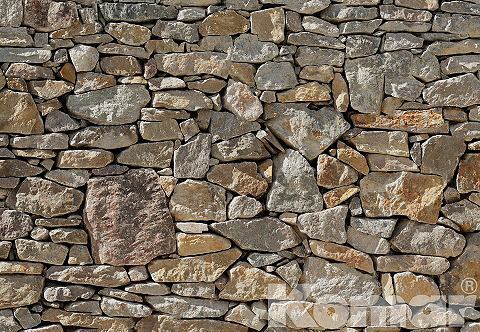 KOMAR Fotobehang Stone Wall in 8 banen