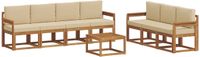 vidaXL - Buiten - bank - set - 8 - st - Natuurlijk - en - Beige