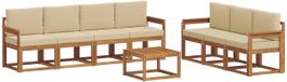 vidaXL - Ensemble de canapé d'extérieur - 8 pièces - Naturel et Beige