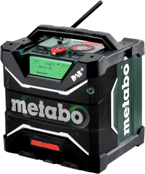 Metabo RC 12-18 BT DAB+ Bouwradio - Zwart/Groen - 12-18V - Zonder Accu's en Lader