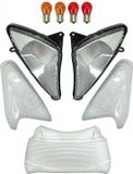 one by Camamoto Knipperlichtkapje voor scooter 312 500 8698 2001 tot 2007 transparant geribbeld nieuw