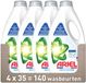 Ariel Vloeibaar Wasmiddel Sensitive 35 Wasbeurten - 4 x 1575 ml - Voordeelverpakking