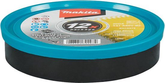 Makita Doorslijpschijf RVS A60V 115x22,23x1,0mm - E-17114-12