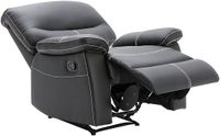 Vente-unique Driezitsbank en relaxfauteuil CANBY - Kunstleer - Zwart