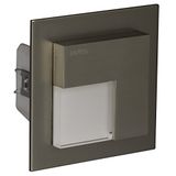 LEDIX 07-221-21 LED-wandlamp, aluminium, staalgrijs, 7,3 x 7,3 x 4,4 cm