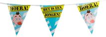 PaperDreams Geboorte Slingers - Hoera Een Jongen 10m