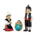 Geheimnis Belen Geheimnis Asturian 3 stuks hars handgeschilderd, 15 cm
