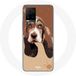 Maniacase Etui voor Vivo Y21s 2021 / Y21 2021 Basset Hound hondengezicht