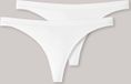 Schiesser String 2-pack katoen wit - 95/5 Dames Onderbroek
