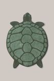 ELLOS Home Badmat Lazy in de vorm van een schildpad, staycation collectie, decoratie voor de badkamer, duurzaam katoen, Oeko-Tex®-standaard 100 gecertificeerd, groen, 75 x 98 cm