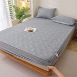 Housse de matelas topper gris foncé 180x200 cm en Coton