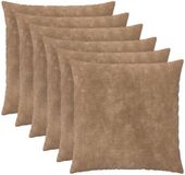 vidaXL Kussensloop - 6 stuks - Taupe - 60 x 60 cm - Katoensatijn