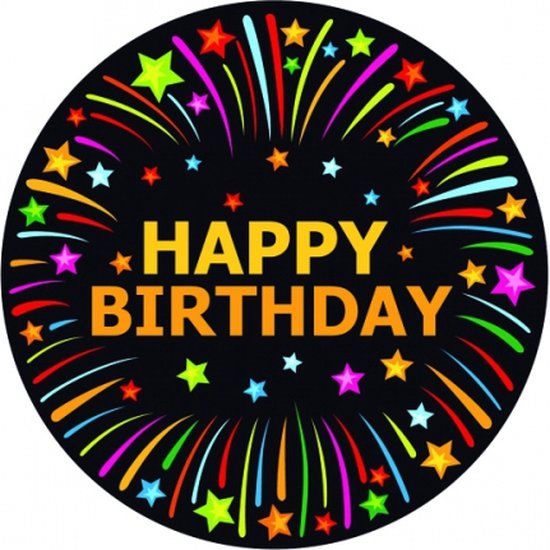 Happy Birthday Coasters - 100 Pack - Round - Multi-color - Paper
