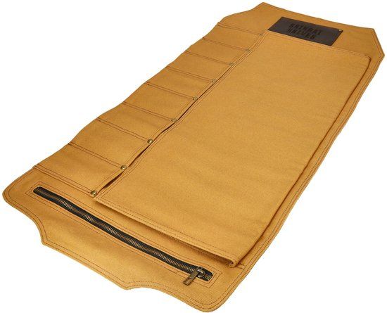 Shinrai Knives Japan Shinrai Knives Messenrol Hoogwaardig Canvas & Leer Bruin