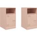Rose 34,5x39x62 cm Acier Tables de chevet 2 pcs Armoire de chevet Table de nuit