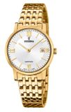 Festina F20021/1 Dames Polshorloge Goudkleurig Staal Saffierglas 5 ATM