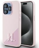 Karl Lagerfeld Silicone Shadow Hoesje voor mobiele telefoon Roze MagSafe Fingerprint resistente