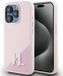 Karl Lagerfeld Silicone Shadow Hoesje voor mobiele telefoon Roze MagSafe Fingerprint resistente