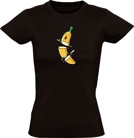 Sol's Gesneden banaan Dames T-shirt - Zwart - 4XL