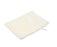Gözze - Washandschoen, set van 4, zacht en absorberend, 100% katoen, 16 x 21 cm - naturel