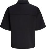 Jack & Jones Overhemd Oversized cropped Scuba Overhemd Zwart
