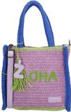 Zebra Trends Moana Shopper - Handtas - Schoudertas - Riet - Dames - Zomer - Tote Bag - Dames Tas - Lila