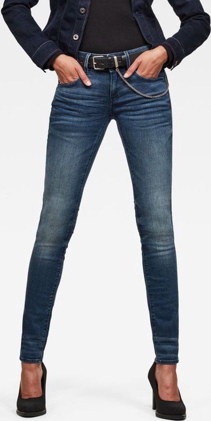 G-Star RAW Lynn Mid Waist Skinny Jeans - Medium Aged - W30/L30