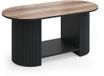 Vicco Table basse Calero, Chêne rustique/Noir, 100 x 50 cm