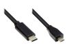 Alcasa GC-M0124 USB-kabel 3 m USB Type-C naar Micro USB Type-B Zwart