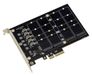KALEA-INFORMATIQUE M2 PCIe 3.0 x4 controllerkaart voor 4 M.2 NVMe M Key SSD's