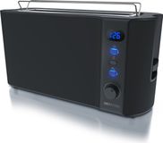 Arendo broodrooster, 1 lange gleuf, 1000 W, roestvrij staal, zwart
