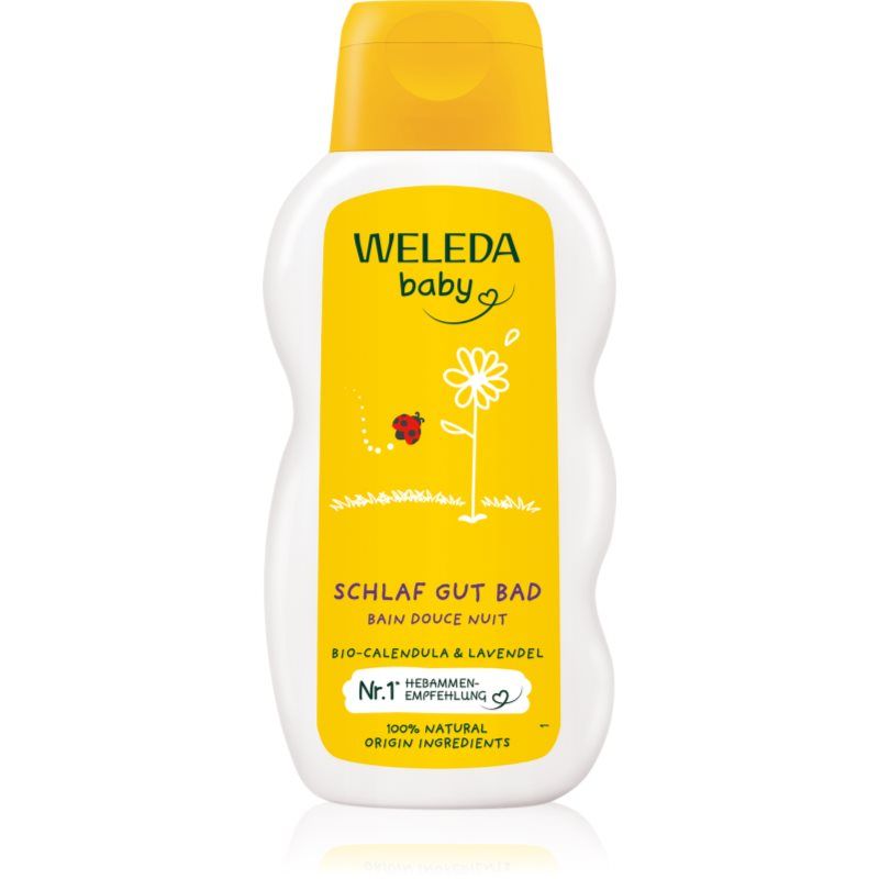 Weleda Bio Baby Calendula Slaap Good Bad - zachte natuurlijke cosmetica verzorgingsbad voor avondontspanning voor baby's (1 x 200 ml)