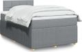 Maison Exclusive - Sommier à lattes de lit avec matelas gris clair 120x200cm tissu